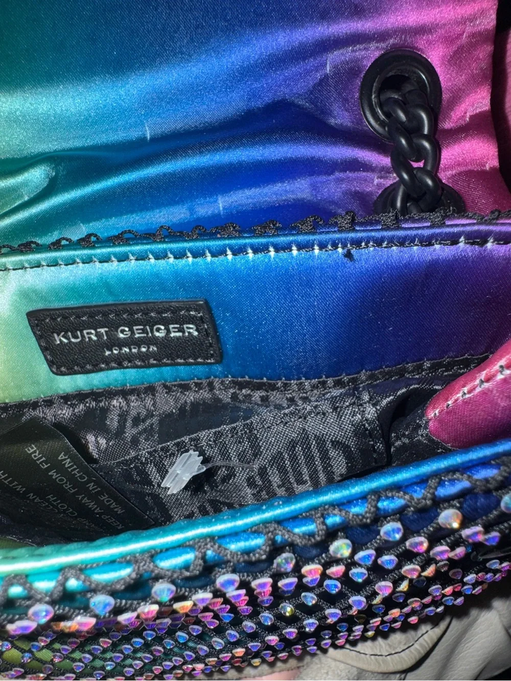 Kurt Geiger Multi Color Mini bejeweled bedazzled bag - Picture 3 of 5